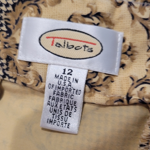 Vintage Talbots Pencil Midi Mini Skirt Women's 12 Gilded Frames Baroque - Picture 3 of 9